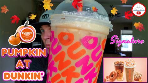 Dunkin'® PUMPKIN SPICE SIGNATURE LATTE Review! 🍩 🎃☕ - YouTube