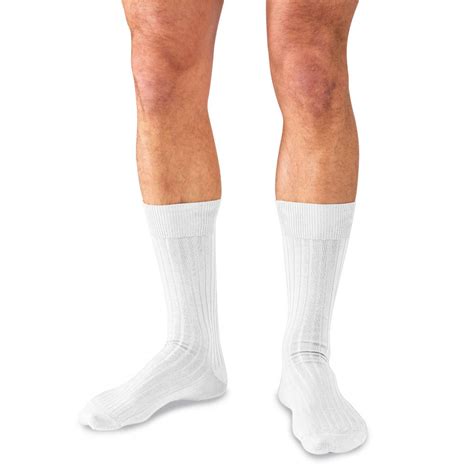 White Pima Cotton Mid-Calf Dress Socks | Knit in USA - Boardroom Socks