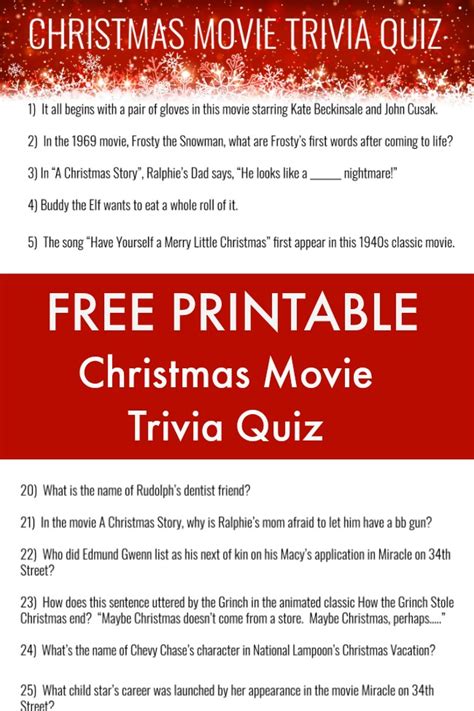 Christmas Movie Trivia Quiz - Creative Cynchronicity