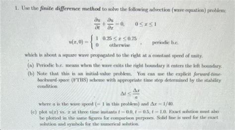 Use the finite difference method to solve the | Chegg.com