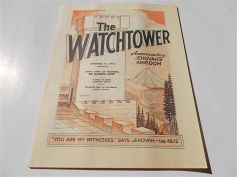 The Watchtower (September 15, 1973): Announcing Jehovah's Kingdom (Single Issue Magazine) by ...