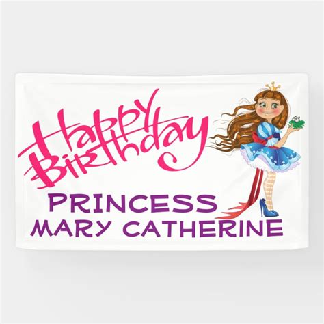 Happy Birthday Princess Banner | Zazzle.com