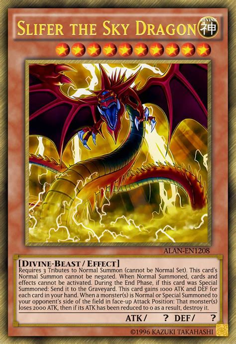 Slifer the Sky Dragon [2016] by AlanMac95 Yu Gi Oh, Yugioh Dragon Cards, Yugioh Dragons ...