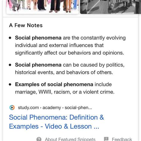 List Some examples of Social Phenomena. - Brainly.ph