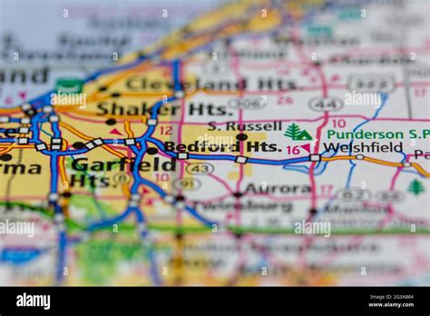 Bedford Heights Ohio USA shown on a Geography map or Road map Stock Photo - Alamy