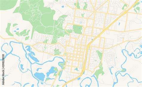 Printable street map of Albury-Wodonga, Australia Stock Vector | Adobe Stock