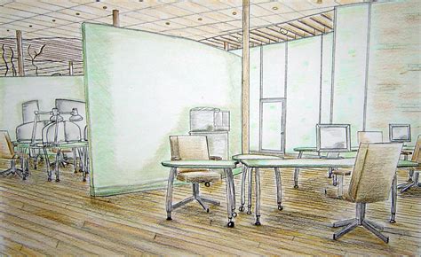 Office Perspective Drawing at PaintingValley.com | Explore collection of Office Perspective Drawing