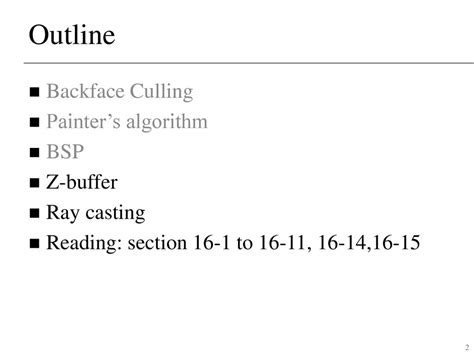 CSCE 441: Computer Graphics Hidden Surface Removal (Cont.) - ppt download