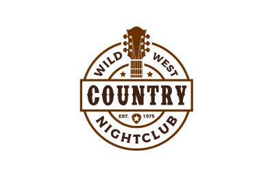 Vintage Rustic Classic Country Music Logo Design