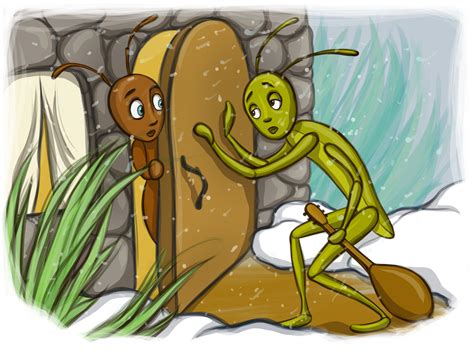 Grasshopper and the Ant by Adelya Tumasyeva at Coroflot.com