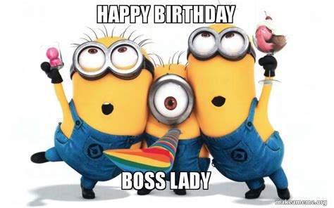 View 10 Happy Birthday Boss Lady Funny Meme - canvas-goose