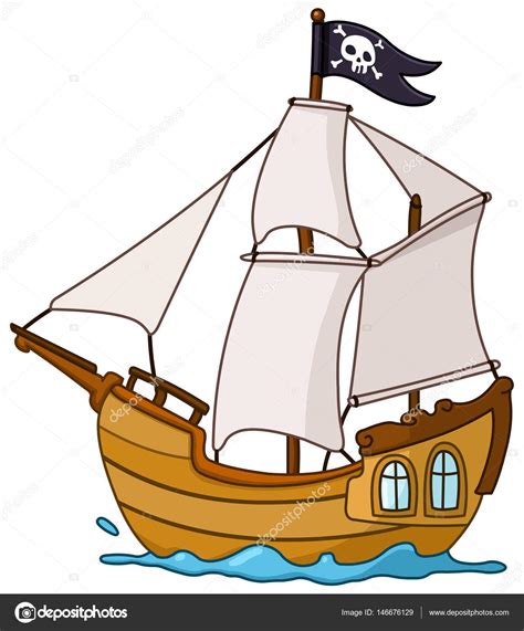 Vector pirate ship — Stock Vector © yayayoyo #146676129