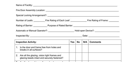 Annual Fire Door Inspection PDF Form - FormsPal