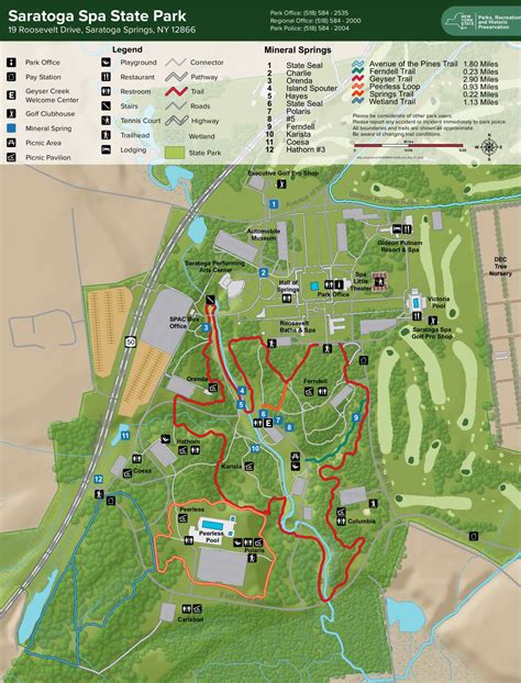 Saratoga Spa State Park Map - Ontheworldmap.com