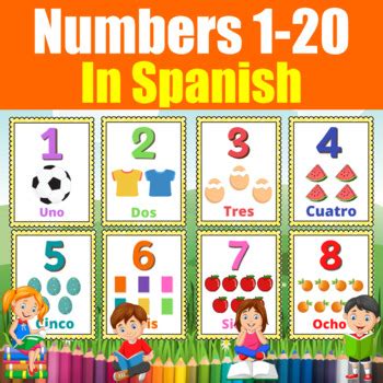 Spanish Numbers Flashcards 1-20. Printable Numbers in Spanish for k ...