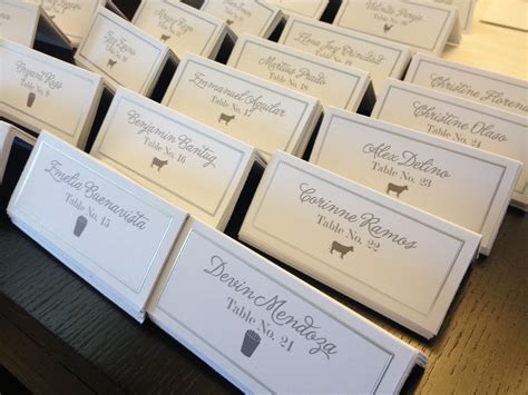 Wedding Place Cards With Meal Choice Template