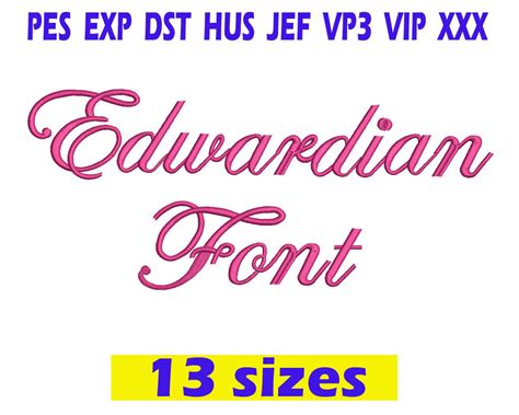 Edwardian Script Embroidery Font / Edwardian Script Font | Etsy