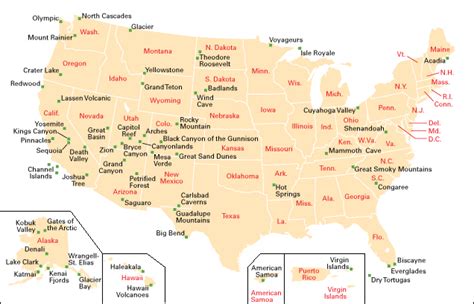 Western Us National Parks Map