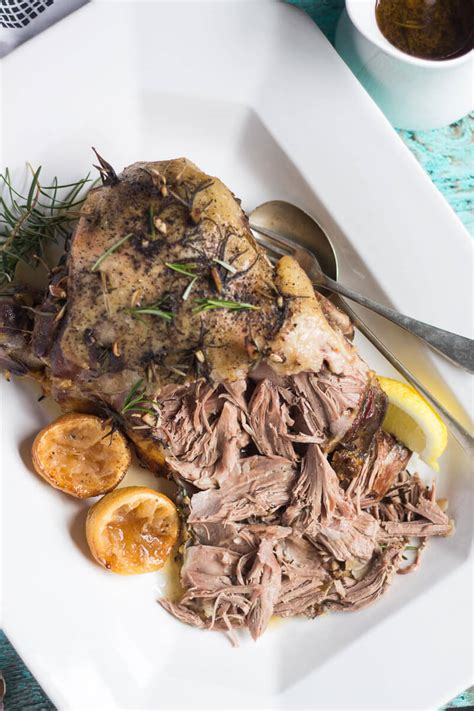 Slow Cooker Roast Lamb with Lemon, Rosemary and Garlic - Easy Peasy Meals