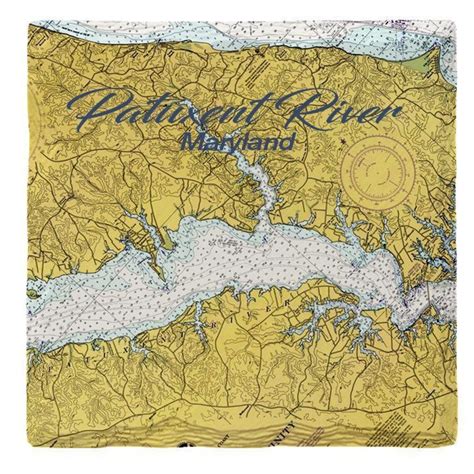 Patuxent River Maryland Map Drink Coaster Set - Etsy