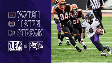 How to Watch, Listen, and Live Stream Ravens vs. Bengals