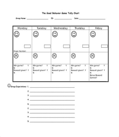 Tally Chart Template - 10+ Free Word, PDF Documents Download | Free ...