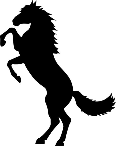 Mustang Rearing Stallion Stencil Silhouette - mustang png download - 624*783 - Free Transparent ...