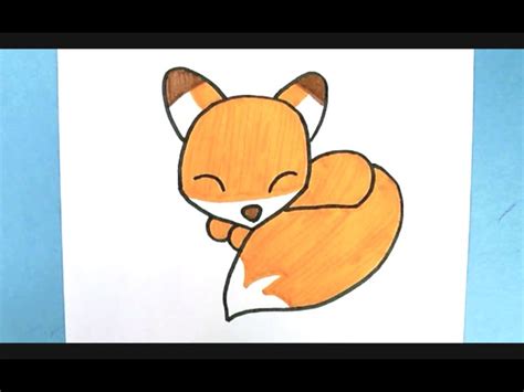 Cute Fox Drawing / Finally color the young fox to make it look cute. - Kalehceoj