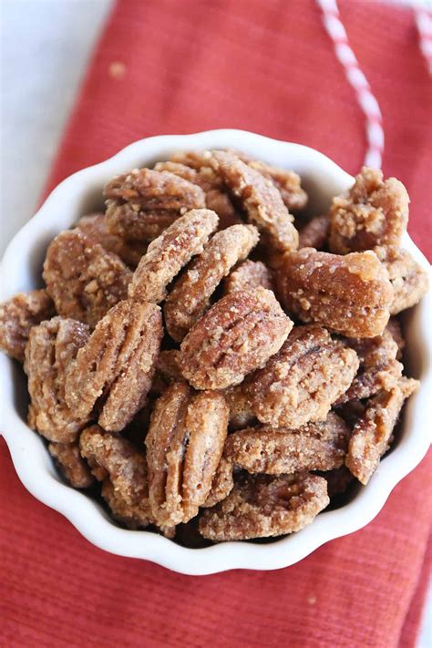 Easy Cinnamon and Sugar Candied Pecans - Mel's Kitchen Cafe