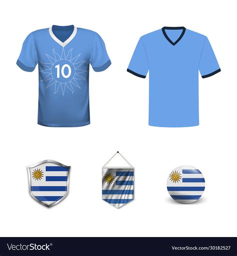 Uruguay football jersey abstract image Royalty Free Vector