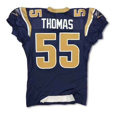 Lot Detail - (5) St. Louis Rams Game Used Home Jerseys - R. Thomas, L. Ramsey, D. Byrd, B ...