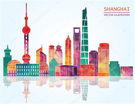 Shanghai skyline. — Stock Vector © CamillaCasablanca #63567477