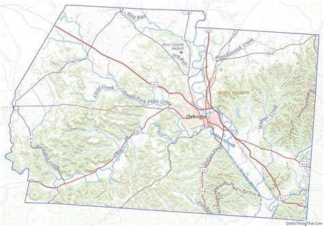 Map of Ross County, Ohio - Địa Ốc Thông Thái