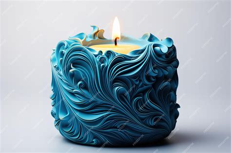 Blue candle with flame | Premium AI-generated vector