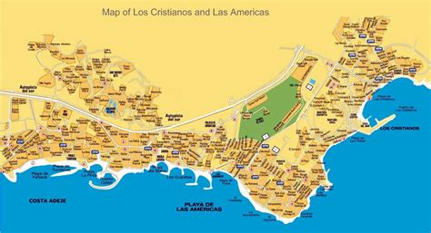 Playa De Las America Map - Zip Code Map