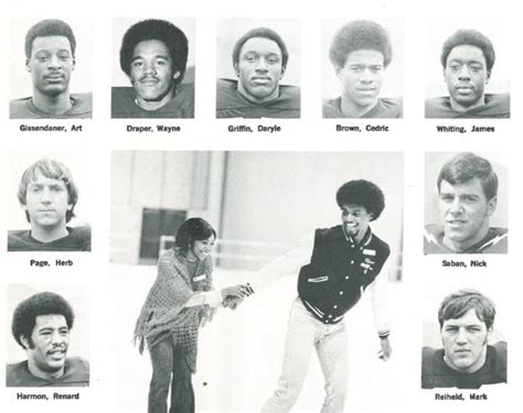 Nick Saban with his Kent State teammates from the 1972 Tangerine Bowl ...