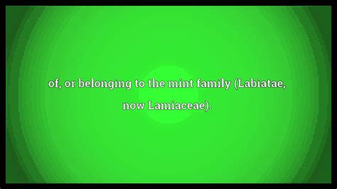 Labiate Meaning - YouTube