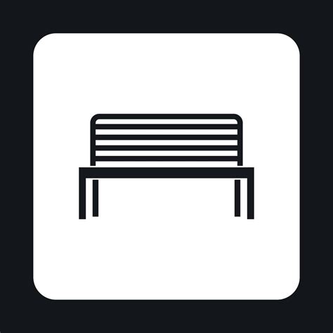 Bench icon in simple style 14684298 Vector Art at Vecteezy