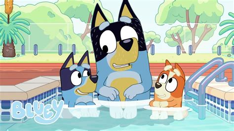 Bandit, Bluey and Bingo go to the Pool | The Pool | Bluey - YouTube