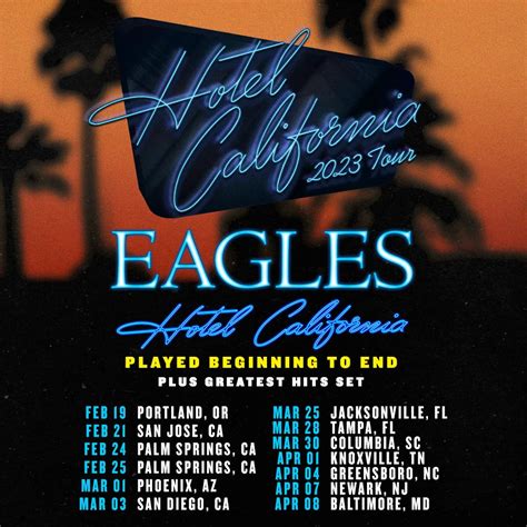 New Dates Added to Hotel California Tour 2023 – Eagles