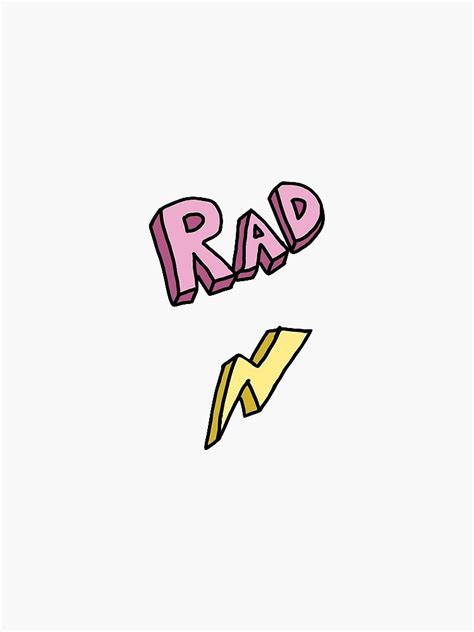 "Rad " Sticker for Sale by Jonrindt | Redbubble