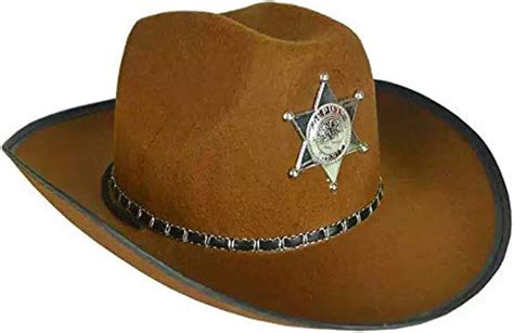 Hats & Headgear Childrens Size Brown Sheriff Cowboy Hat Clothes, Shoes ...