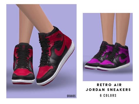 OranosTR's Retro Air Jordan Sneakers (Female) | Sims 4 cc shoes, Mod ...