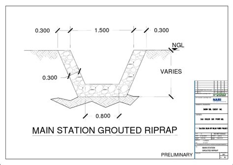 1.2 Main Station Grouted Riprap-layout | Engineering | Real Estate