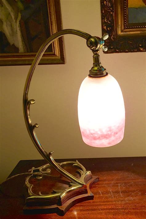 Antiques Atlas - Art Nouveau Desk Lamp Bronze And Pate De Verre