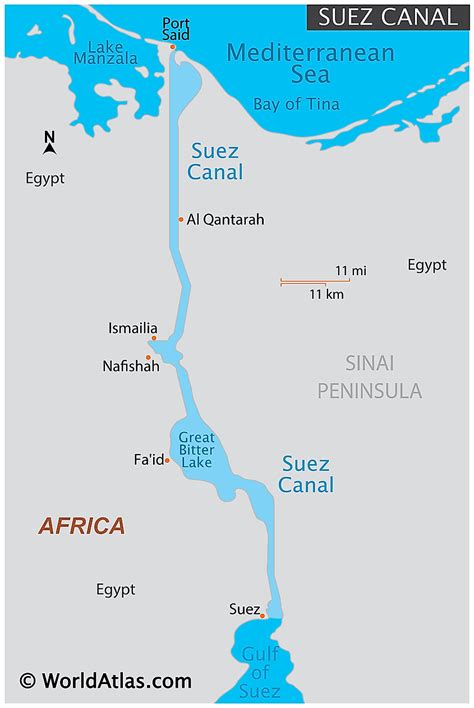 Suez Canal Map Of Africa - Alvera Marcille