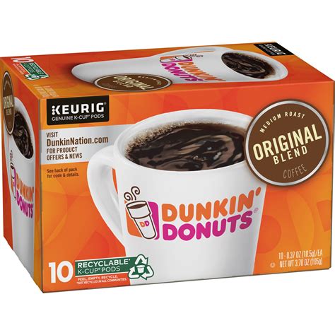 Dunkin' Donuts® Original Blend K-Cup Pods, 10 Count - SmartLabel™