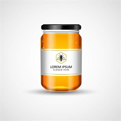 Premium Vector | Honey jar mock up Product placement label design Vector illustration