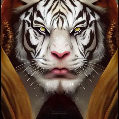 A beautiful digital painting of a white bengal tiger | Stable Diffusion | OpenArt