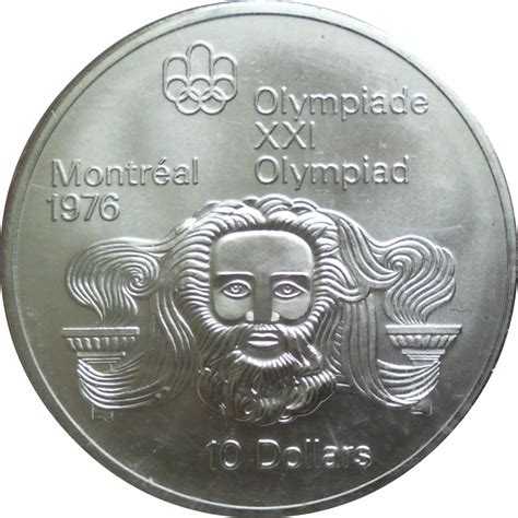 10 dollars Olympiades de Montréal (Zeus) - Canada – Numista